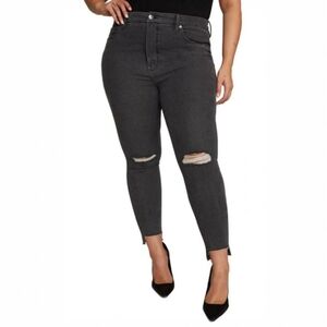 Good American 30×28 Good Legs Shadow Pocket Jean High Rise Raw Hem 10/30